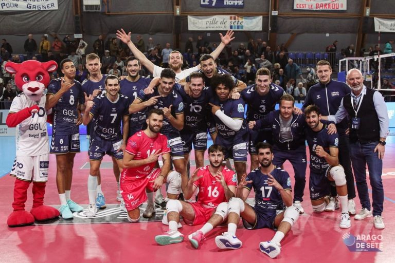 arago sète wint overtuigend in saint-nazaire en versterkt hun positie in de competitie.