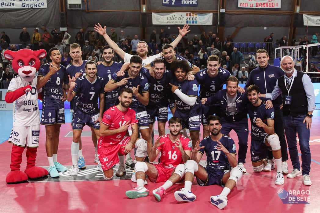 arago sète wint overtuigend in saint-nazaire en versterkt hun positie in de competitie.
