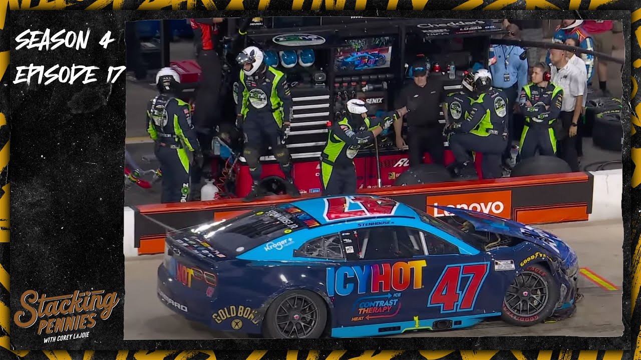 bekijk hoe zachte pinguïns het opnemen in nascar-races samen met ricky stenhouse jr. voor een uniek en vermakelijk avontuur.
